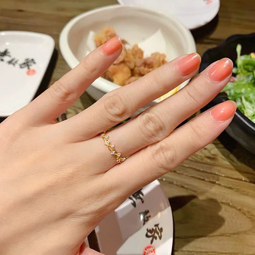 Anillo de Moda de Plata Esterlina S925 de Lujo Ligero