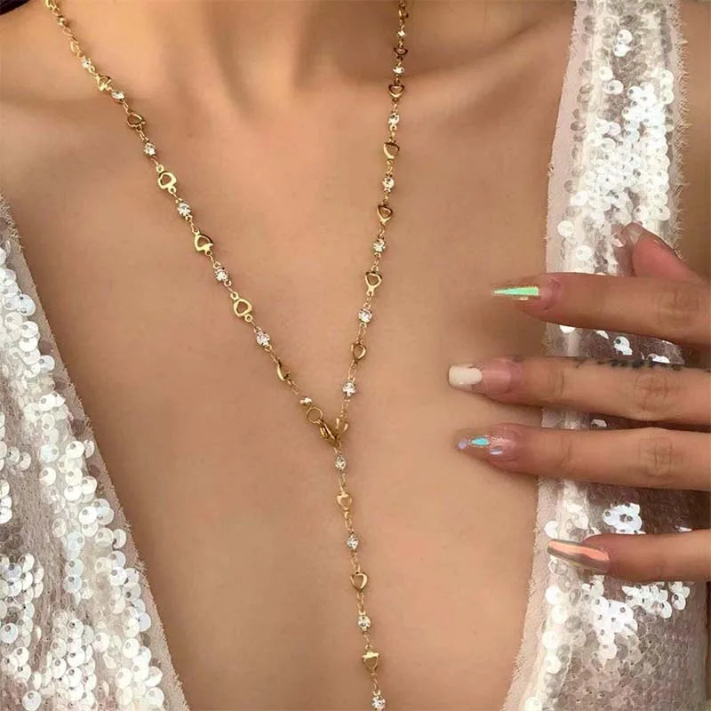 Halskette Choker Strass Lariat