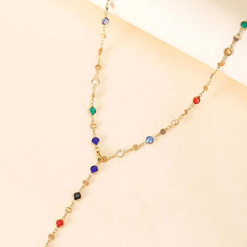 Halskette Choker Strass Lariat